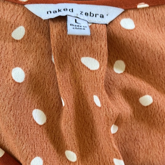 Naked Zebra Polka Dot Sleeveless VNeck Jumpsuit Size L - Picture 8 of 9